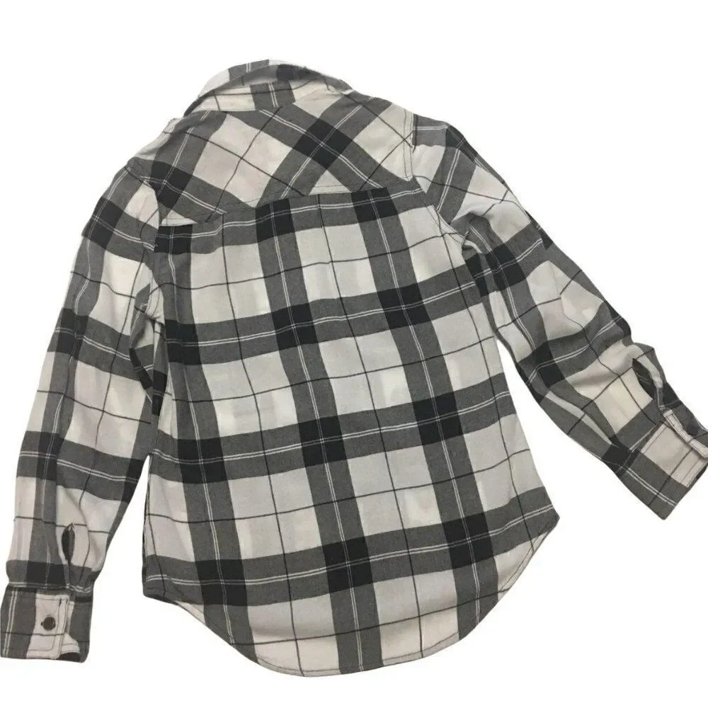 justice plaid shirt. size 10